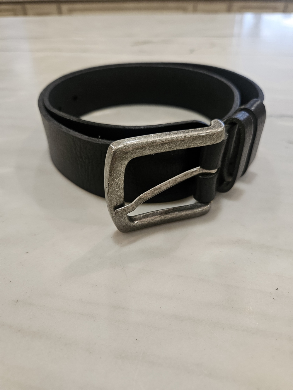 No Boundaries Men's Black Full Grain Leather Dress Belt Size 34
